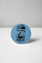 70 mm Yuvarlak Siyah Baskılı Mavi Zemin Kuşe Etiket