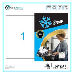 SW-2001 SNOW A4 Renkli Lazer Etiket 199.6X289.1 mm