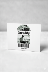 40x40 Siyah Baskılı Beyaz Zemin Kuşe Etiket