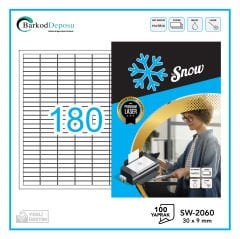 SW-2060 SNOW A4 Renkli Lazer Etiket 30X9 mm