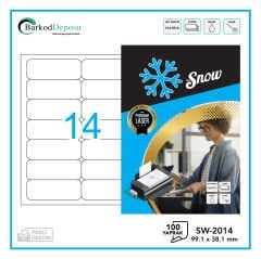 SW-2014 SNOW A4 Lazer Etiket 99.1X38.1 mm