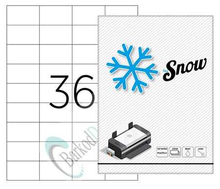 SW-2035 SNOW A4 Lazer Etiket 52.5X33 mm