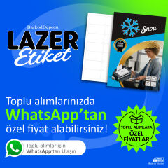 A4 Snow Lazer Etiket 46.4×21.2 mm Beyaz 100 Yaprak SW-2052