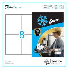 SW-2208 SNOW A4 Lazer Etiket 105X70 mm