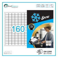 SW-2280 SNOW A4 Lazer Etiket 22X12 mm