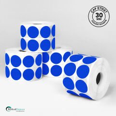 30mm Çap Etiket 2500'lik Mor
