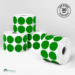 30mm Çap Etiket 2500'lik Mor