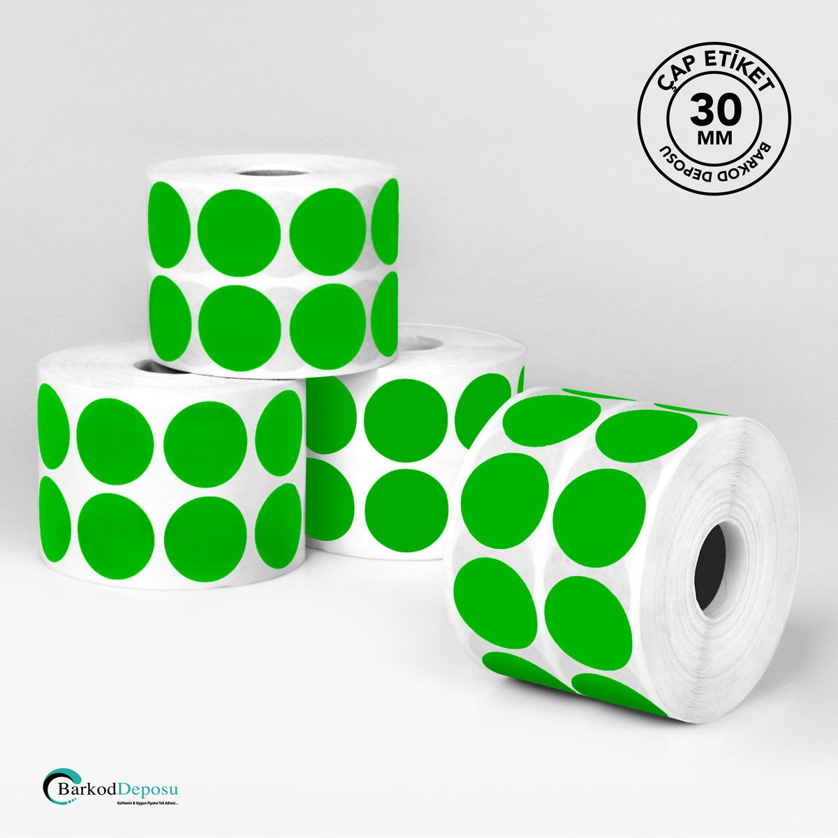 30mm Çap Etiket 2500'Lük Yeşil