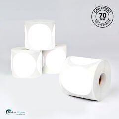 70mm Çap Etiket 500'lik Siyah