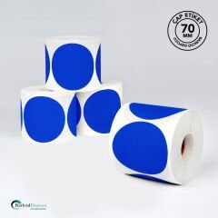 70mm Çap Etiket 500'lik Siyah