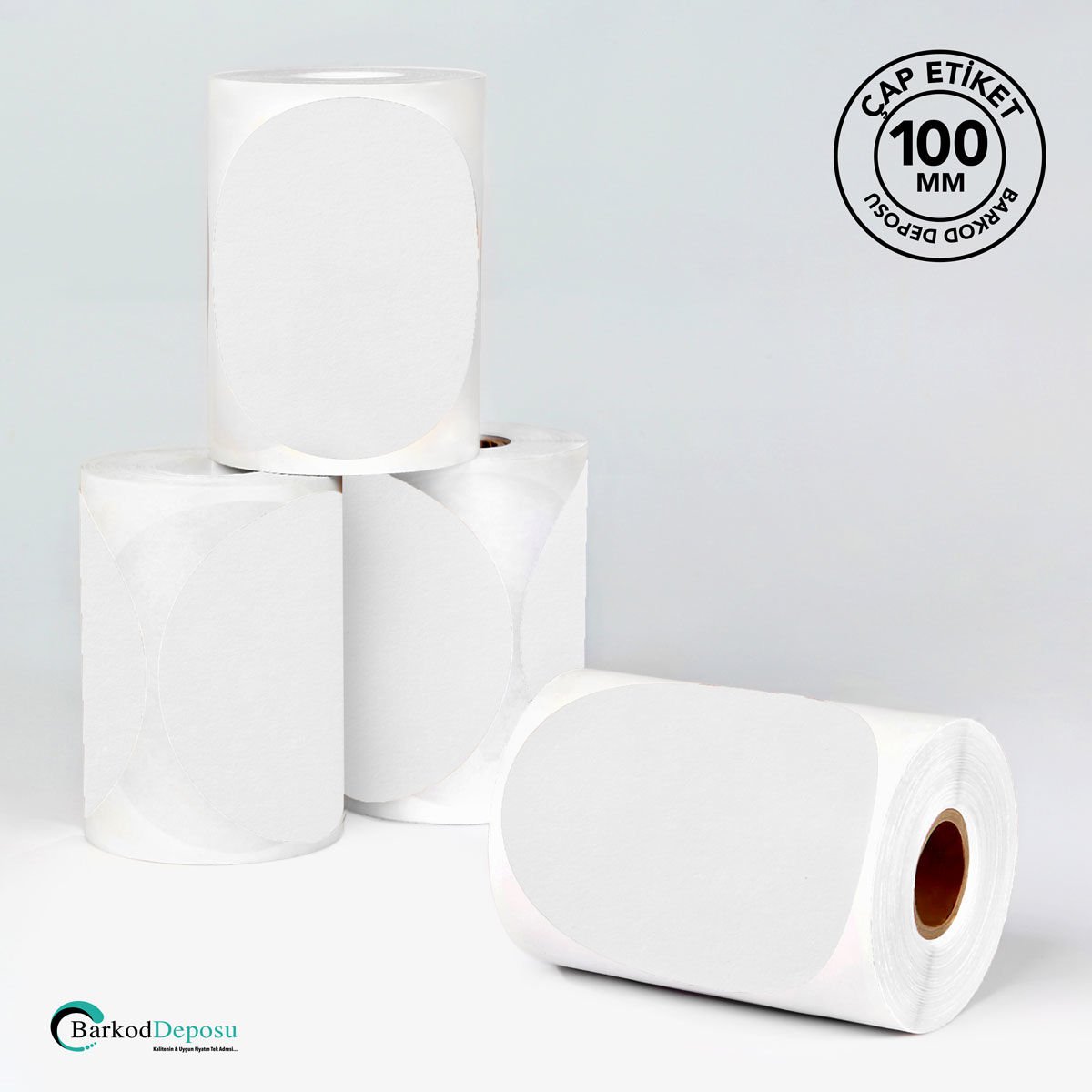 100mm Çap Etiket 250'Lik Beyaz