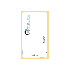 100x200 Kuşe Barkod Etiketi 250 Sarım (RİBON İLE BASKI)