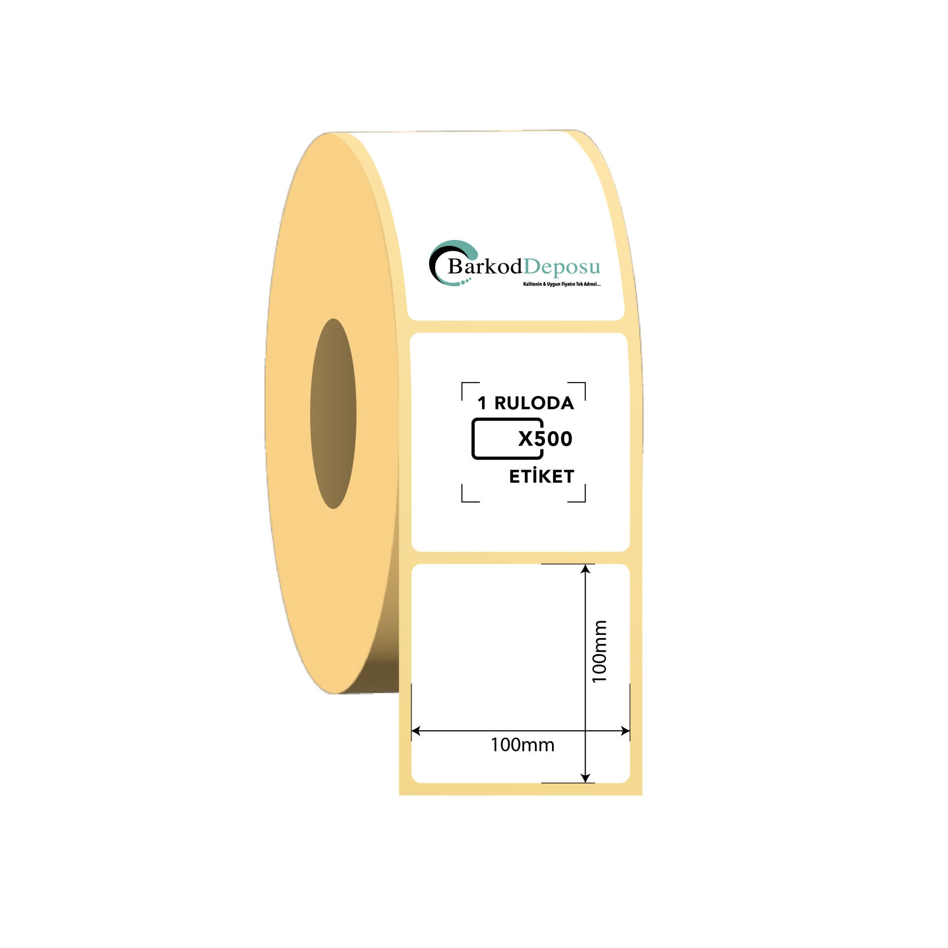 100X100 Termal Barkod Etiketi 500 Sarım