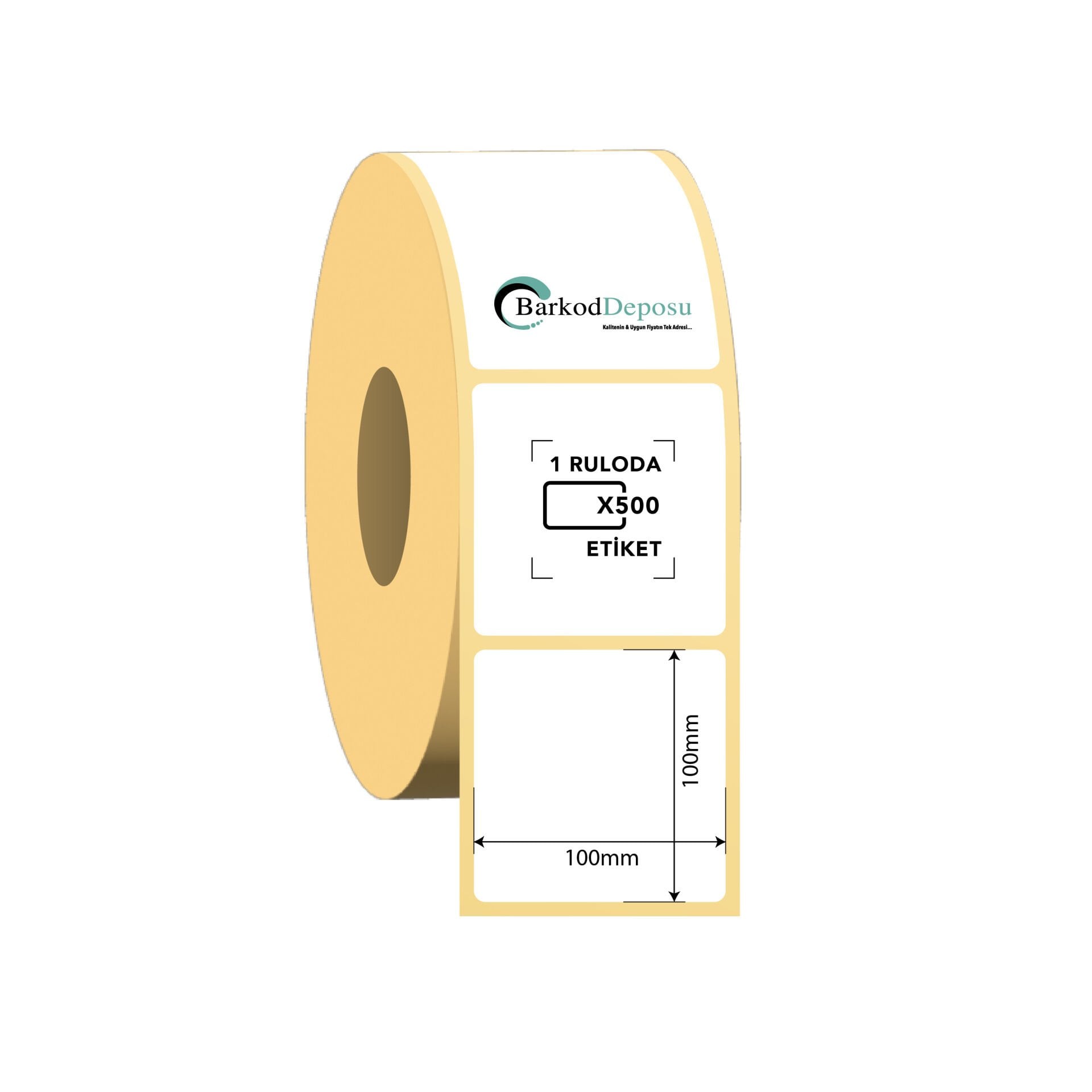 100x100 Termal Barkod Etiketi 500 Sarım