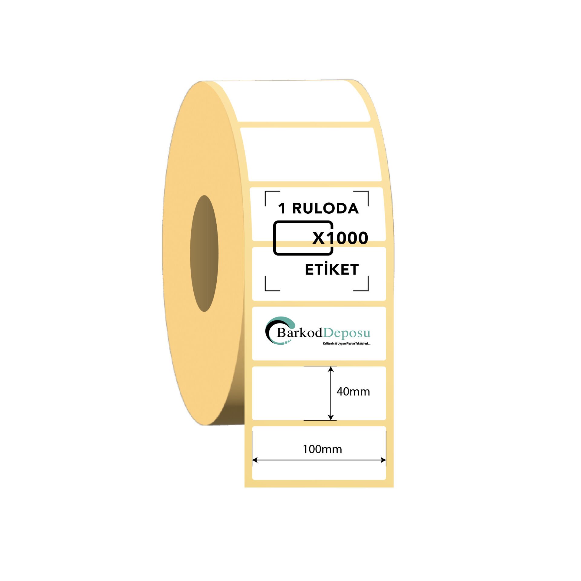 100x40 Termal Barkod Etiketi 1000 Sarım
