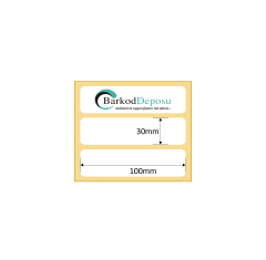 100x30 Termal Barkod Etiketi 1500 Sarım