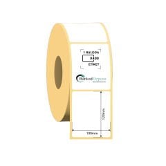 100x120 Kuşe Barkod Etiketi 400 Sarım (RİBON İLE BASKI)