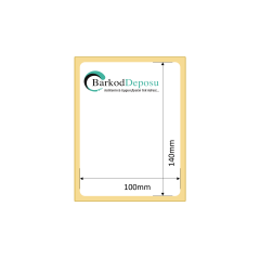 100x140 Kuşe Barkod Etiketi 300 Sarım (RİBON İLE BASKI)