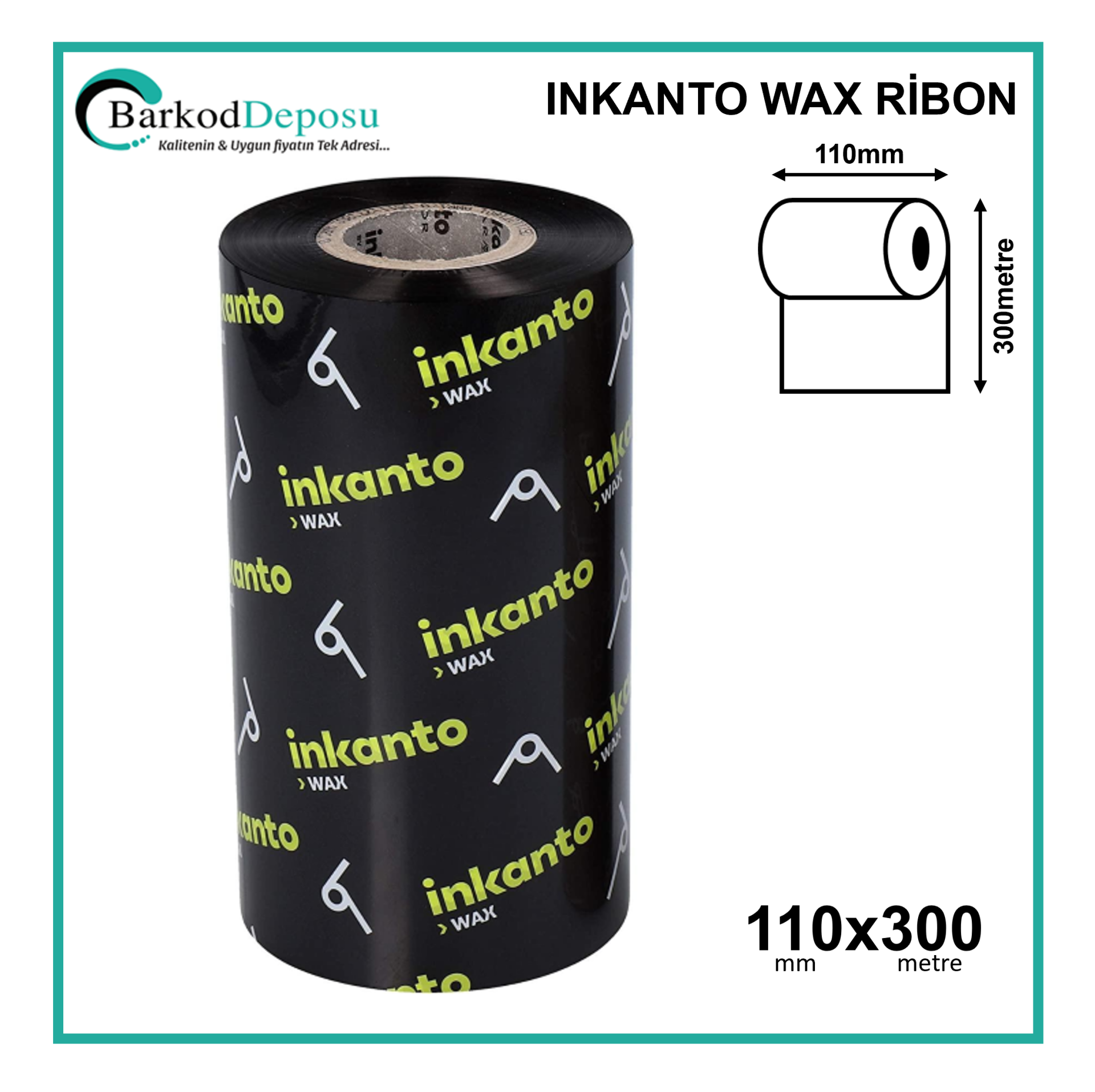 110mmx300metre INKANTO Wax Ribon