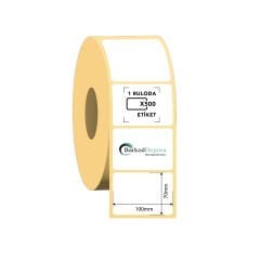 100x70 Vellum Barkod Etiketi 500 Sarım (RİBON İLE BASKI)