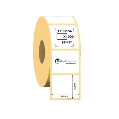 60x50 Termal Barkod Etiketi 1000 Sarım