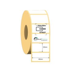 40x20 Termal Barkod Etiketi 2000 Sarım