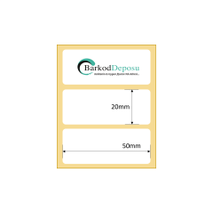 50x20 Termal Barkod Etiketi 2000 Sarım
