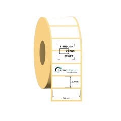50x20 Termal Barkod Etiketi 2000 Sarım