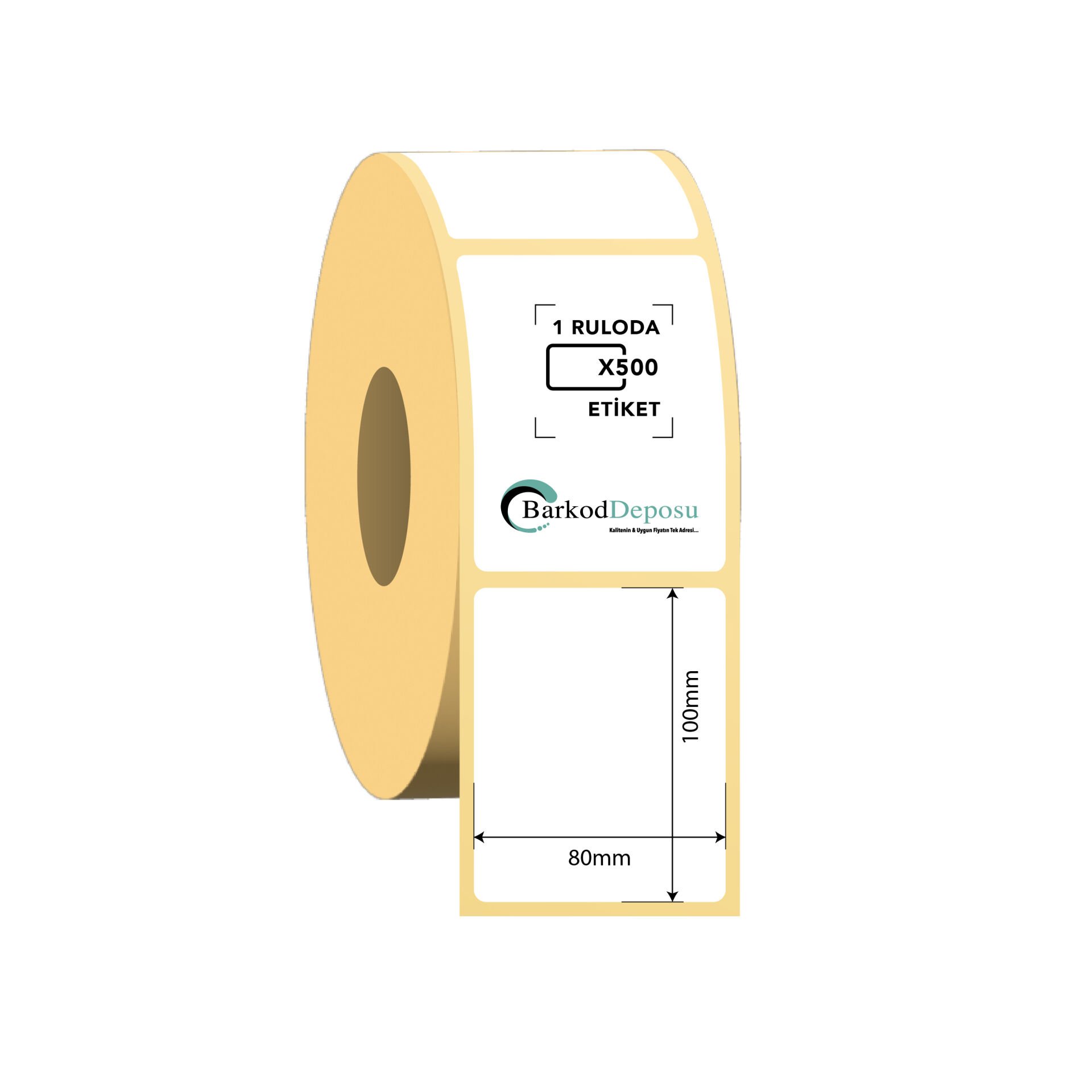 80x100 Termal Barkod Etiketi 500 Sarım