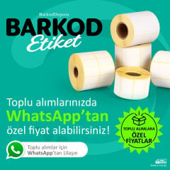 40x40 Termal Barkod Etiketi 1000 Sarım