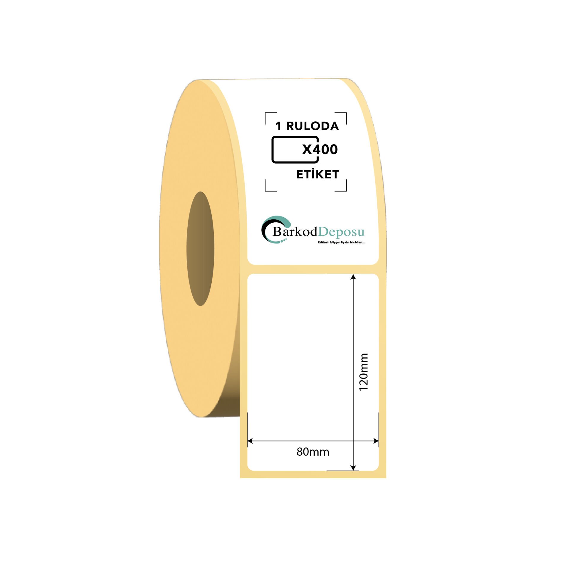 80x120 Termal Barkod Etiketi 400 Sarım