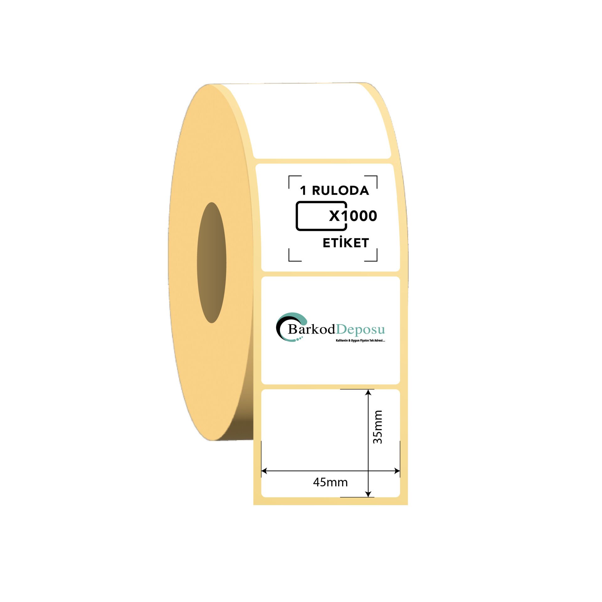 45x35 Termal Barkod Etiketi 1000 Sarım