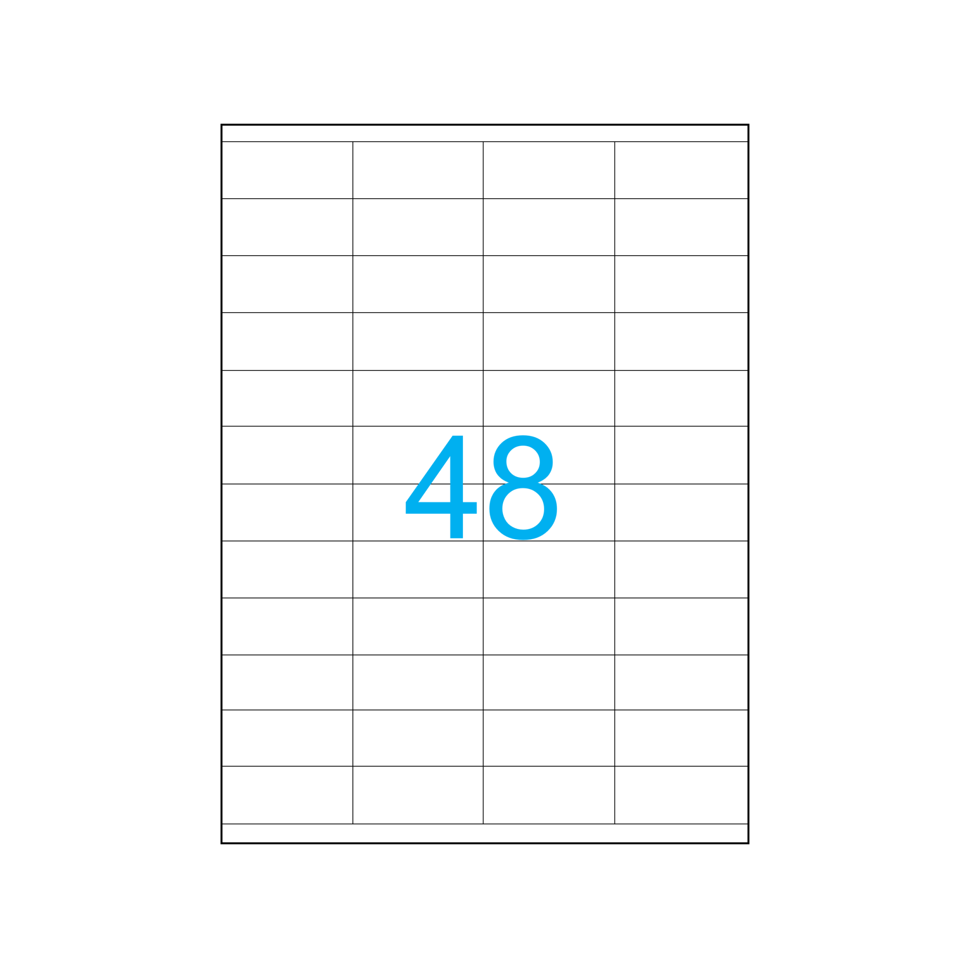 A4 Snow Lazer Etiket 52.5×23 mm Beyaz 100 Yaprak SW-2248