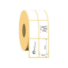 30x60 2'Li Ayrık Termal Barkod Etiketi 1500 Sarım