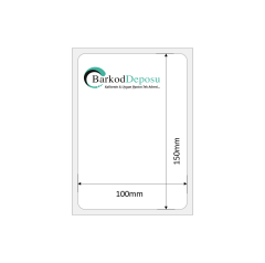100x150 PP Opak Barkod Etiketi 300 Sarım