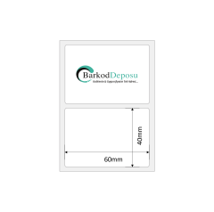 60x40 PP Opak Barkod Etiketi 1000 Sarım