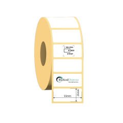 55x25 Vellum Barkod Etiketi - 1000 Sarım (Ribon ile Baskı)