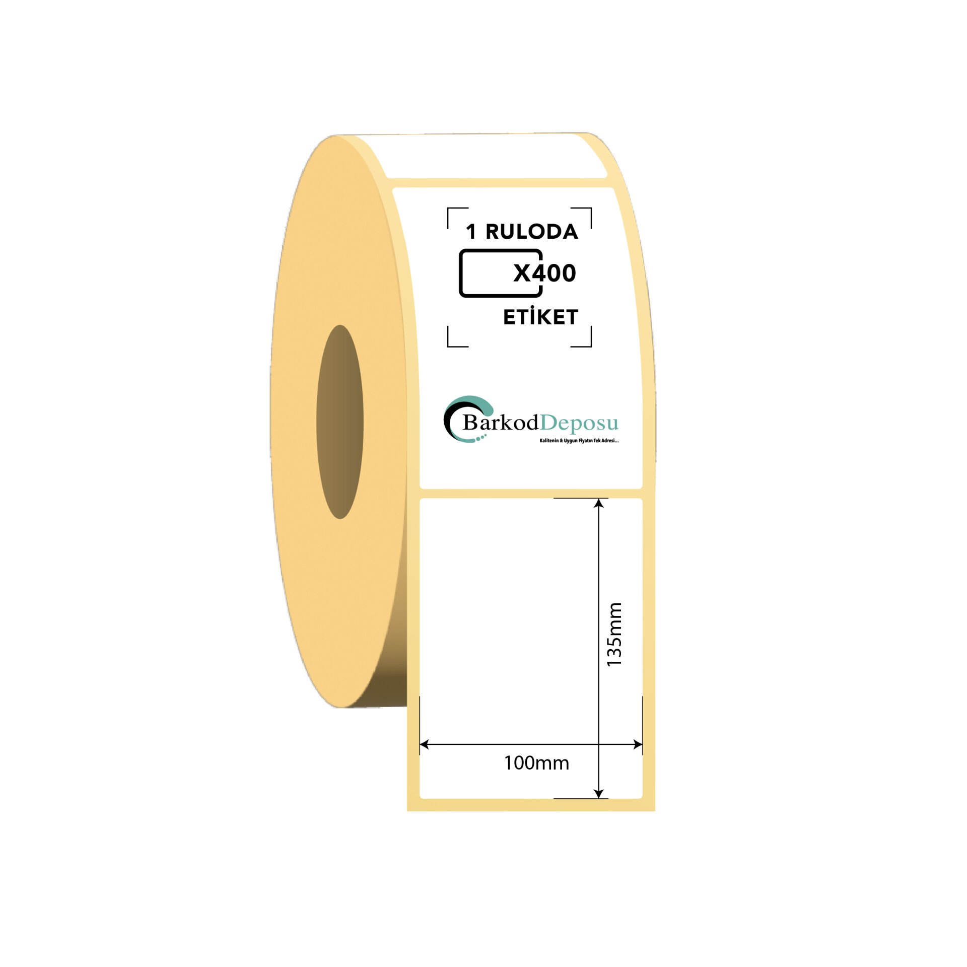 100x135 Termal Barkod Etiketi 400 Sarım