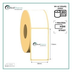60x110 Termal Barkod Etiketi 400 Sarım