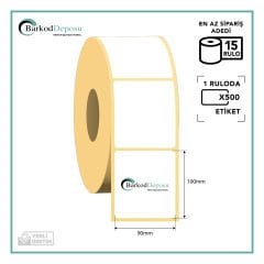 90x100 Termal Barkod Etiketi 500 Sarım