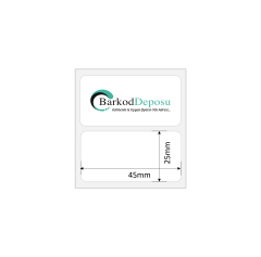 45x25 PP Opak Barkod Etiketi 1500 Sarım