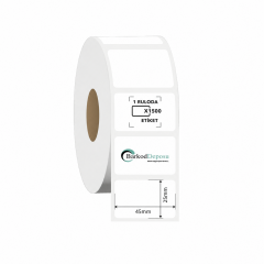 45x25 PP Opak Barkod Etiketi 1500 Sarım