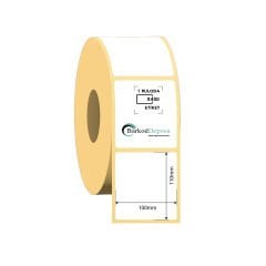 100x110 Kuşe Barkod Etiketi 400 Sarım (RİBON İLE BASKI)