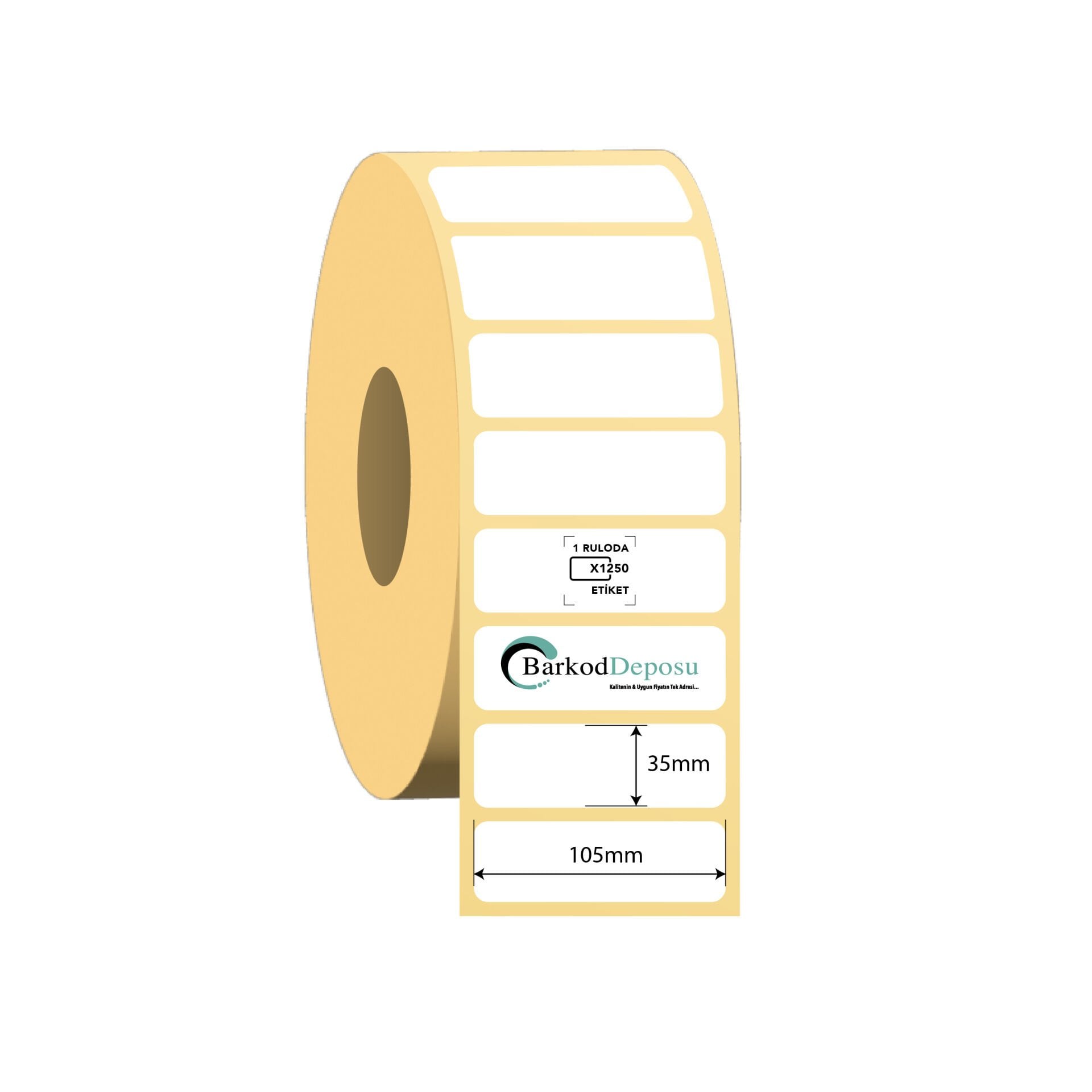 105x35 Termal Barkod Etiketi 1250 Sarım