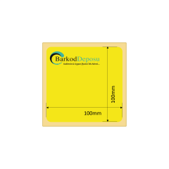 100x100 Sarı Termal Barkod Etiketi 500 Sarım