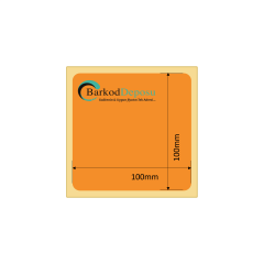 100x100 Turuncu Termal Barkod Etiketi 500 Sarım