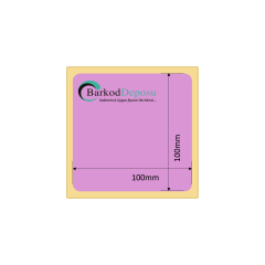 100x100 Lila Termal Barkod Etiketi 500 Sarım